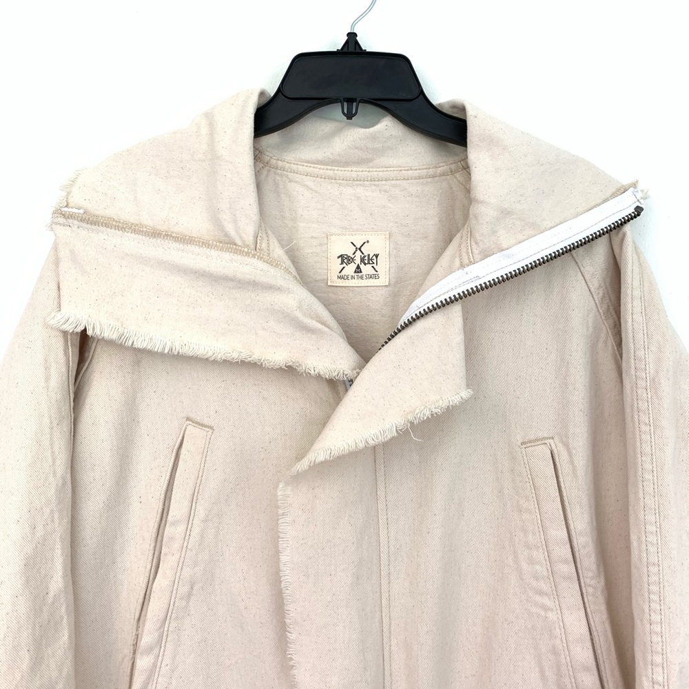 Tribe Kelley | Cream Utility Jacket Size Medium - Picture 4 of 8